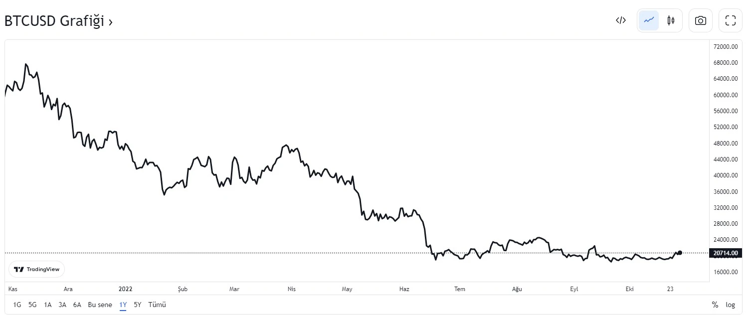 Bitcoin fiyat grafiği