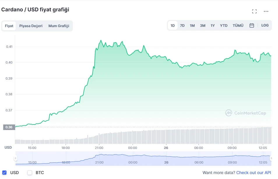 Cardano fiyat grafiği