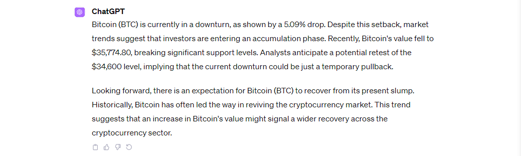 The target of the Bitcoin market leader