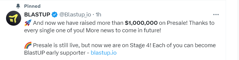 BlastUP $1 million