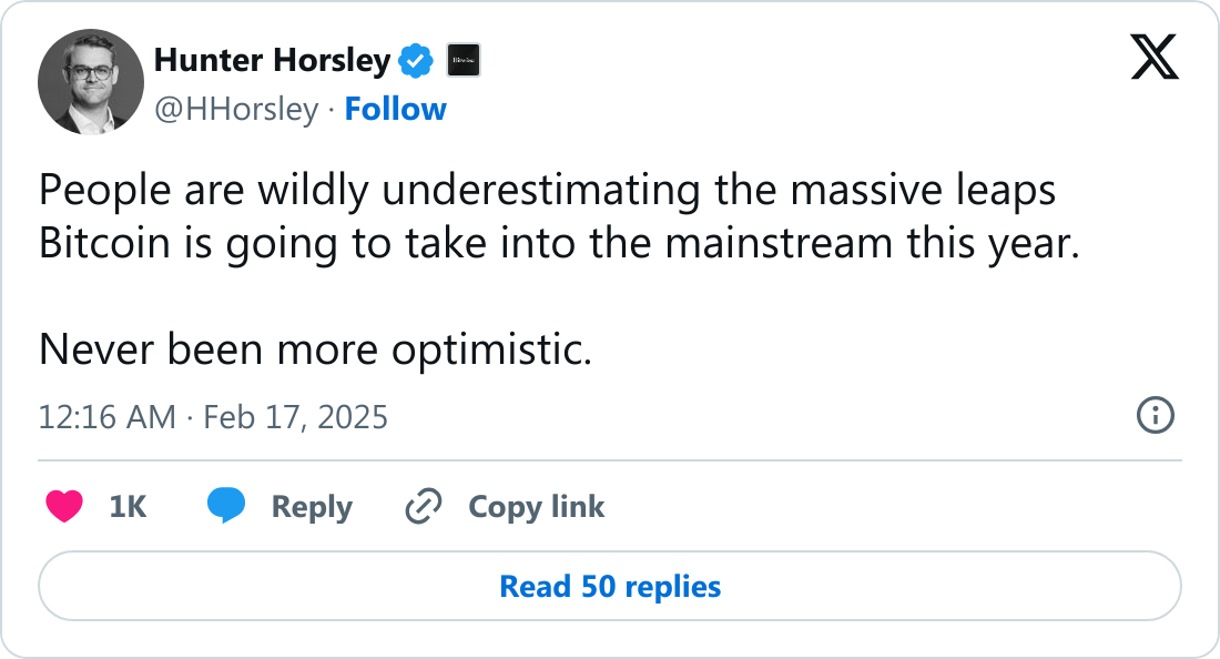 Hunter Horsley tarafından paylaşılan X gönderisi.