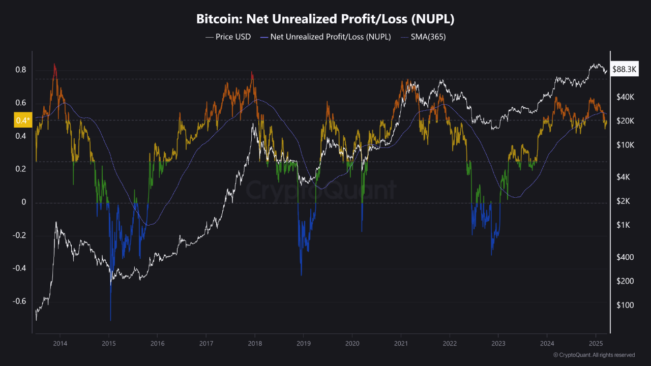 Bitcoin NUPL verisi.