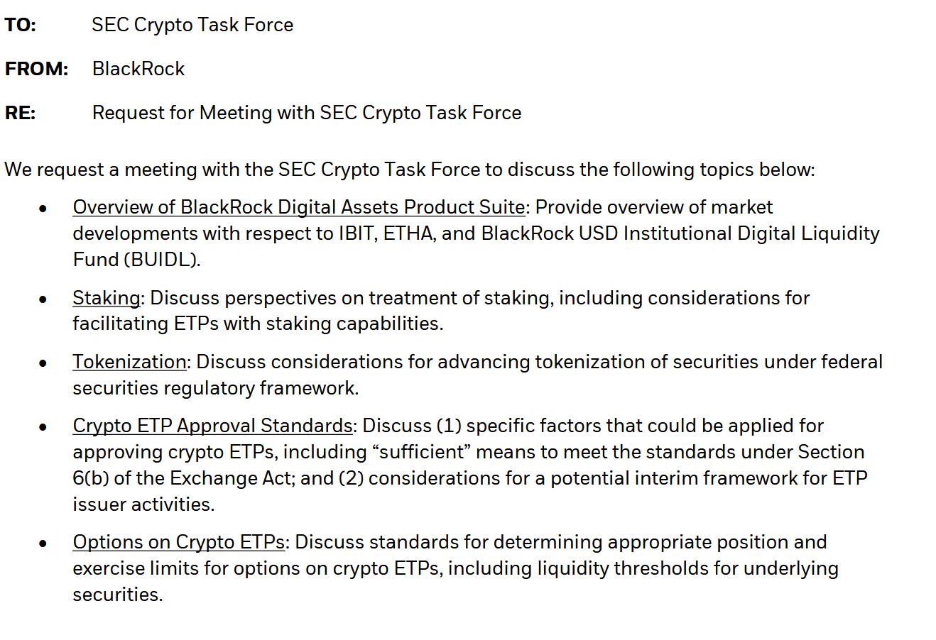 Ethereum ETF’lerine staking geliyor mu? BlackRock SEC ile görüştü 1 BlackRock'ın SEC ile yaptığı toplantının detayları