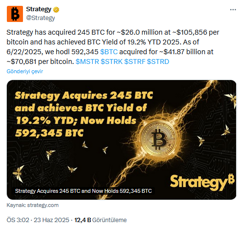 Michael Saylor boş durmadı: sert düşüşten önce Bitcoin aldı 2 Strategy'nin Bitcoin alım duyurusu