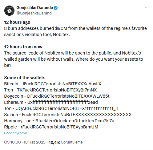 Nobitex'e siber darbe: İsrailli hackerlar 90 milyon dolarlık kripto parayı yaktı 2 Nobitex kripto para hack