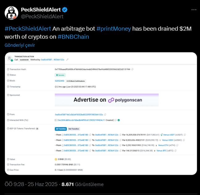 PackShield duyurdu, printMoney kripto botu saldırıya uğradı 2 PackShield tarafından yapılan printMoney paylaşımı.