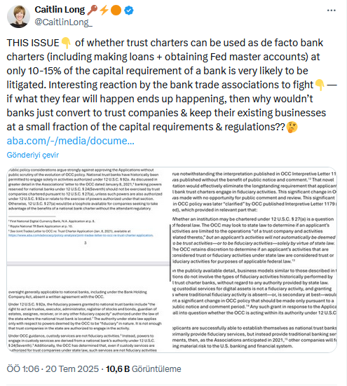 Geleneksel bankacılık kriptoya savaş açtı: dev lobiden Ripple ve Circle'a banka lisansı vermeyin çağrısı 2 Caitlin Long'un Kripto Para Açıklaması