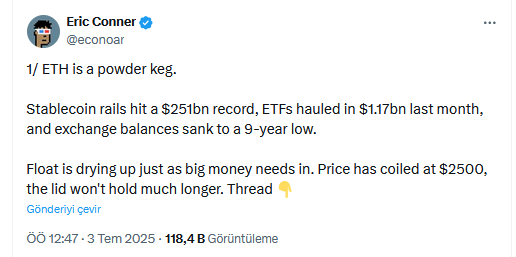 Ünlü geliştirici Ethereum’daki sessizliği yorumladı: 3 katalizör ayrıntısı 2 Ethereum geliştiricisi Eric Coner'in açıklamaları