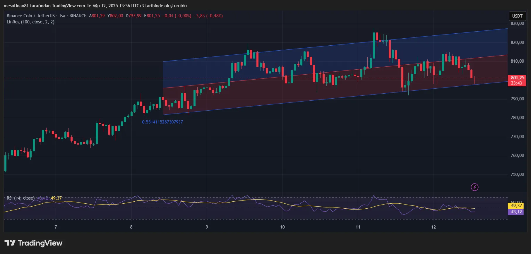 Binance Coin fiyat grafiği