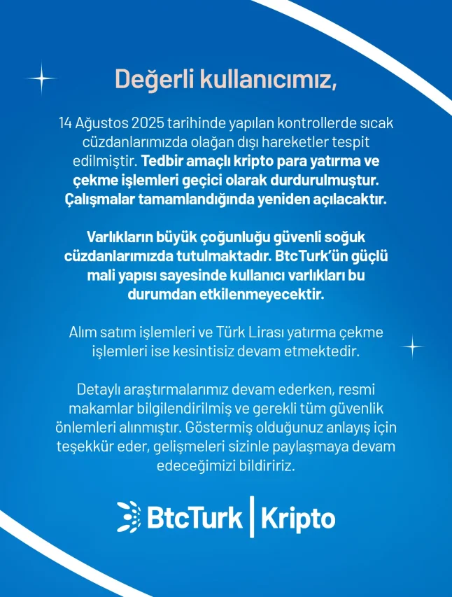 BtcTurk açıklaması