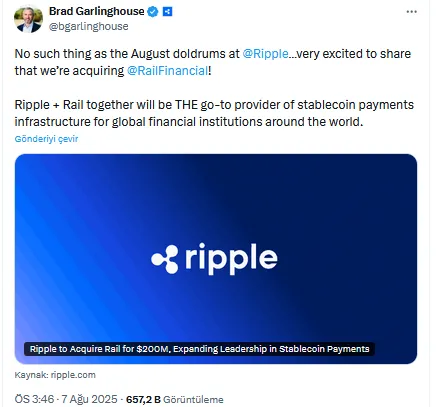 Brad Garlinghouse'ın açıklaması