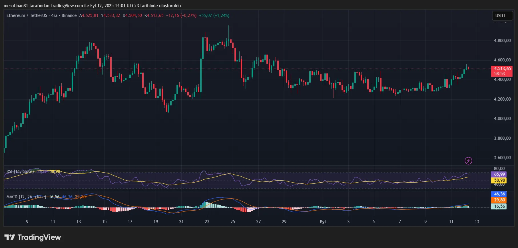 Ethereum’da arz krizi kapıda mı? Kurumsal talep artarken fiyat yeni zirvelere hazırlanıyor 2 Ethereum fiyat grafiği