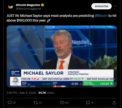Saylor’dan yıl sonu mesajı: Bitcoin için hangi eşik masada? 2 Strategy kurucusu Michael Saylor'ın CNBC'deki Yayını