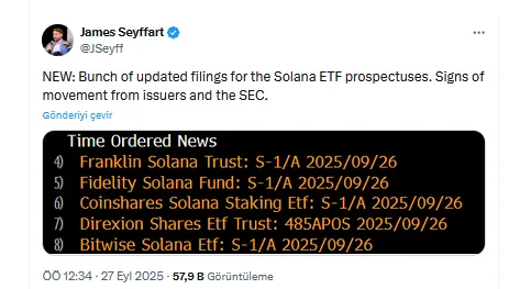 Solana ETF’lerinde “staking” hamlesi: onay 2 haftaya yakın