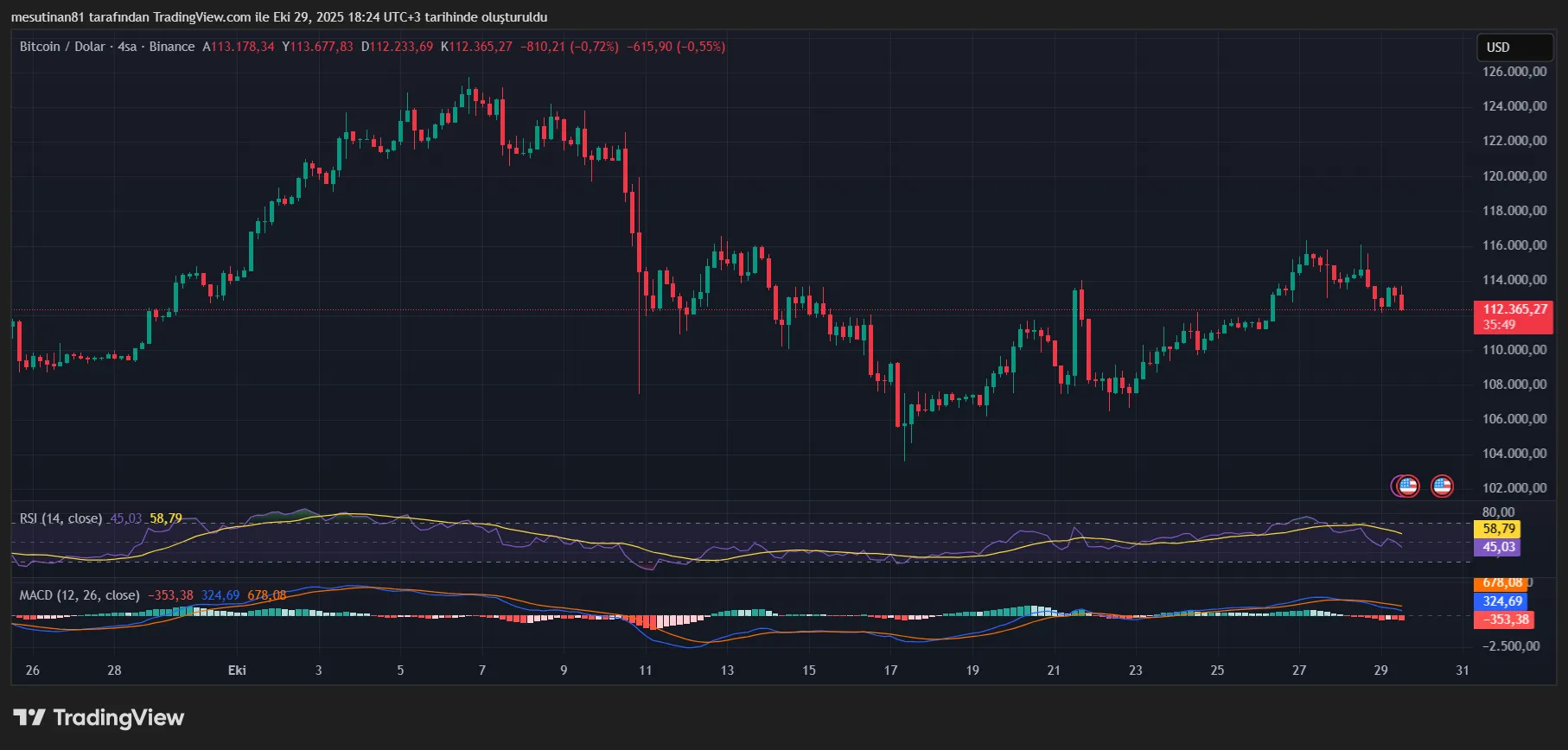 Bitcoin fiyatında 117 bin dolar ihtimali belirdi: Gerçekleşmesi an meselesi 2 Bitcoin Fiyat Grafiği