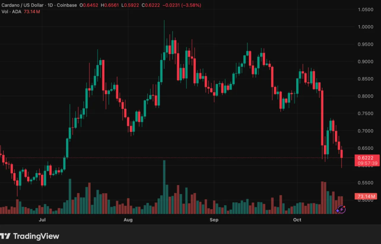 ADA coin'de düşüş derinleşti: analizler önce risk, sonra toparlanma diyor 2 Cardano fiyat grafiği