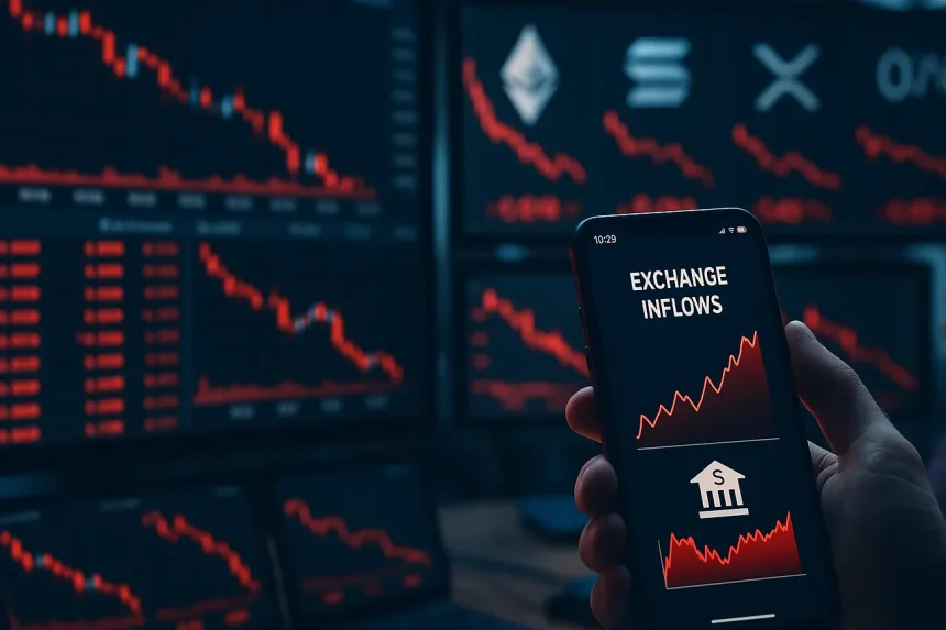 Altcoinlerde satış baskısı sürüyor: borsalara girişler 2025 zirvesinde