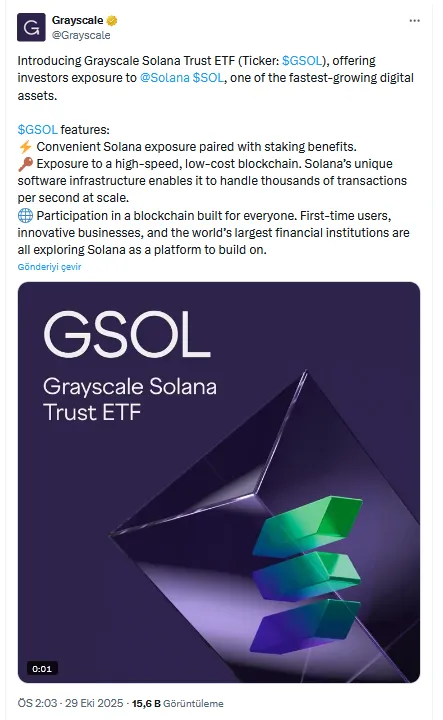 Grayscale Solana Trust ETF (GSOL) ürününü piyasaya sürdü 2 Grayscale'in ETF açıklaması