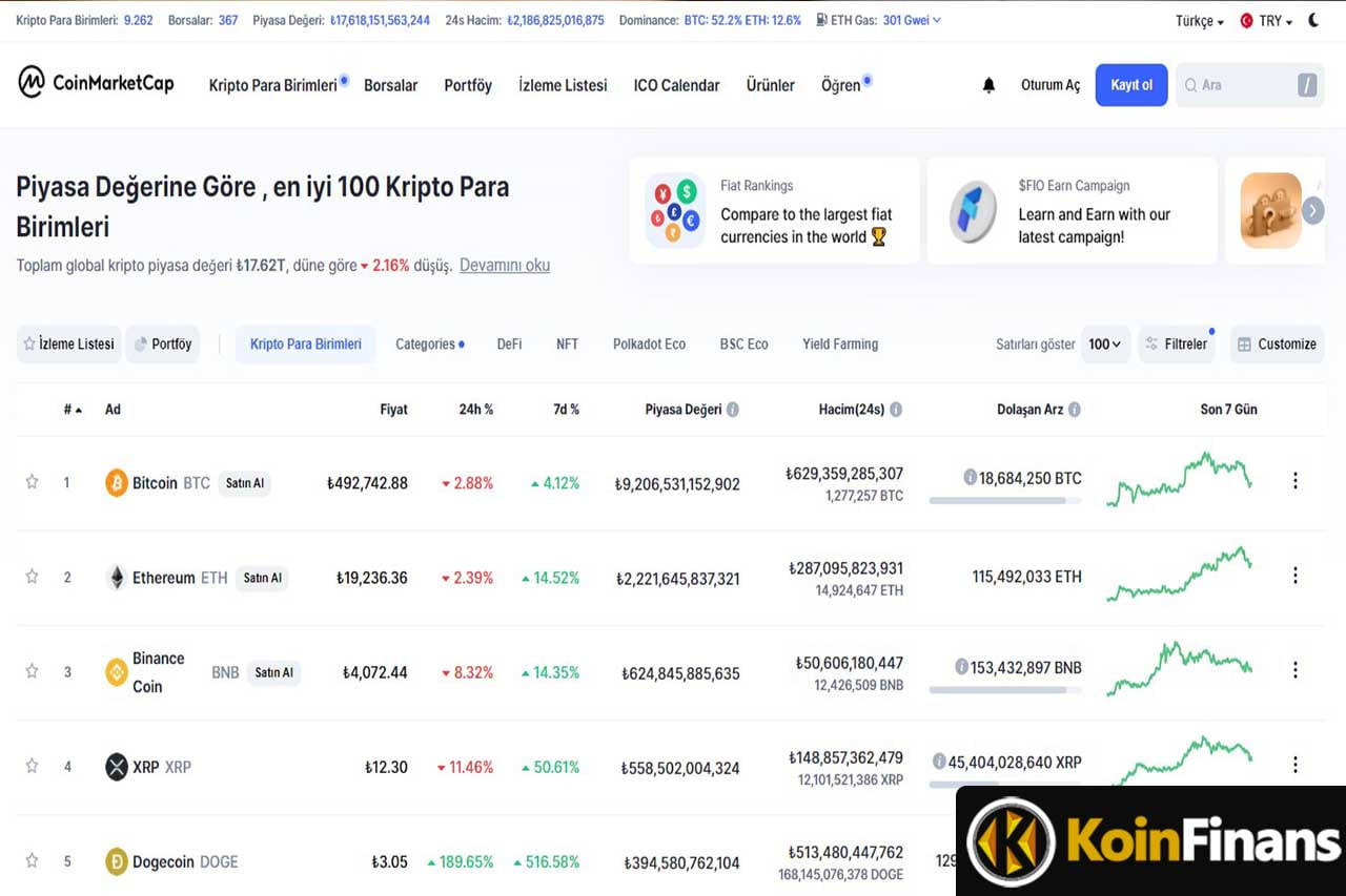 Dogecoin (DOGE) İlk 5'te: Tether, Cardano, Polkadot Geride ...