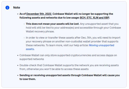 Coinbase Wallet statement